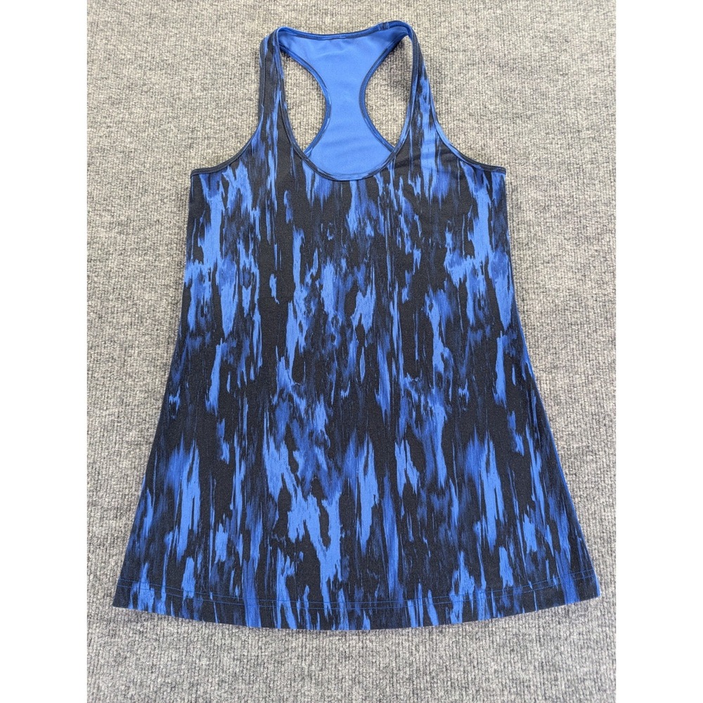 Lululemon Cool Racerback Luon‎ Tank Top Women's Size 10 Black Blue Color